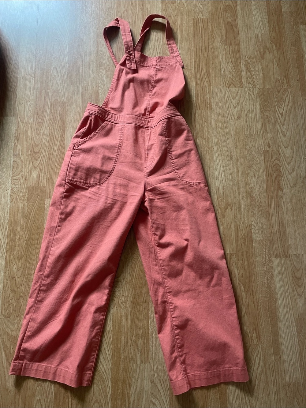 Patagonia Coral Pink Wide-Leg Overalls